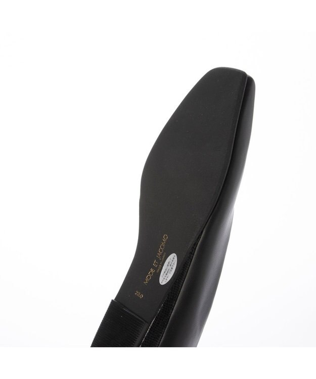 MODE ET JACOMO <MODE ET JACOMO>スクエアトゥフラットパンプス ブラック