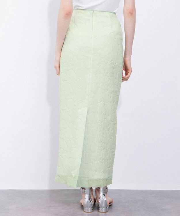 NAVE 【Nave・洗える/シアー素材】クラッシュオーガンジー スカート ライトグリーン系