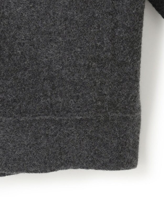 ICB ミルドウール ニットブルゾン チャコール系