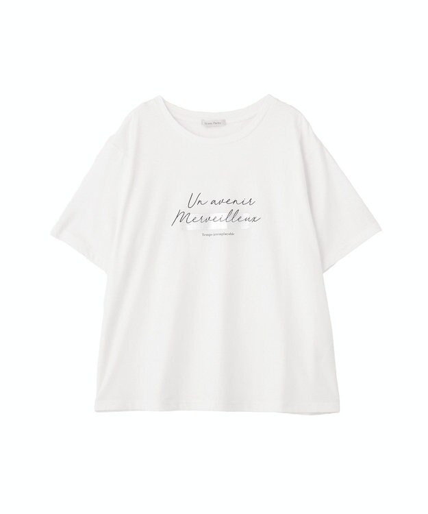 Green Parks 【適ON】箔プリントロゴＴシャツ Off White