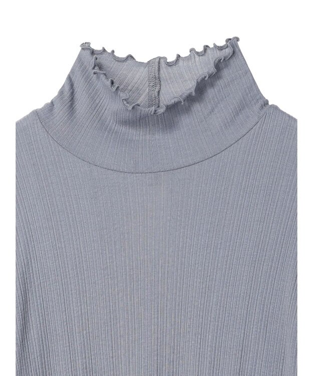 earth music&ecology コットンシアータートルネックプルオーバー Sax