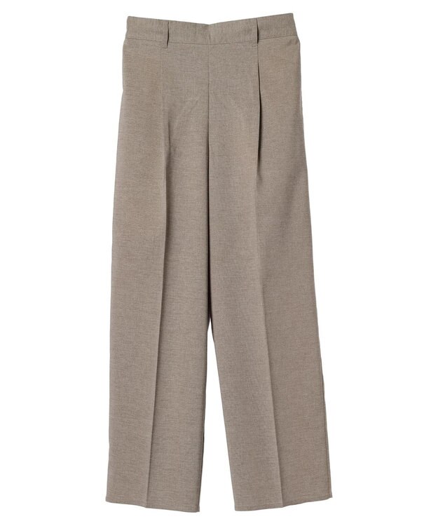 Green Parks 接触冷感　きれいシルエットパンツ（ワイド） Gray Beige