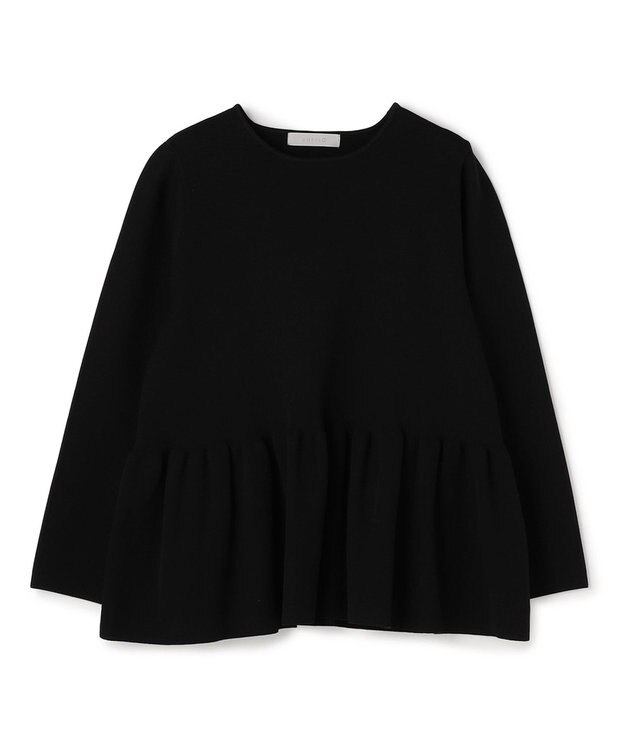 UNFILO BEAUTY FORM KNIT ペプラムセットアップ ブラック