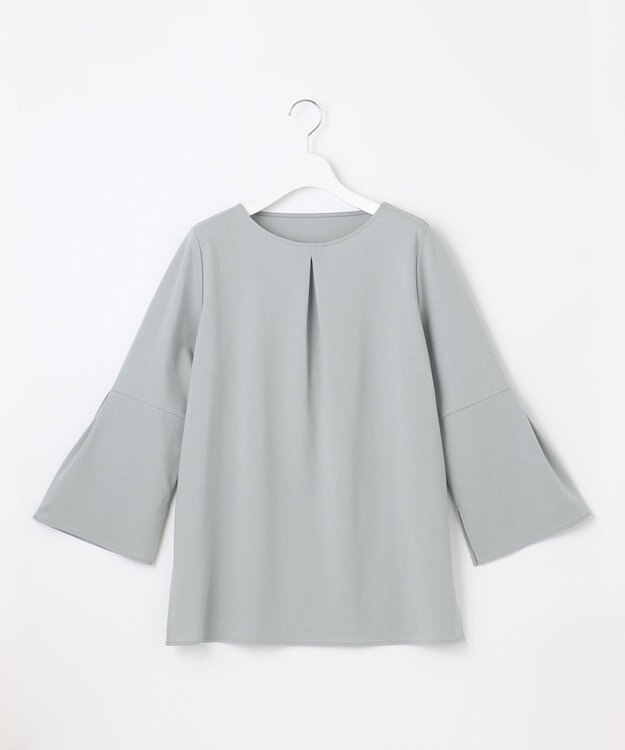 自由区 S 【洗える】エッセンシャルポンチクルーネック カットソー ライトグリーン系