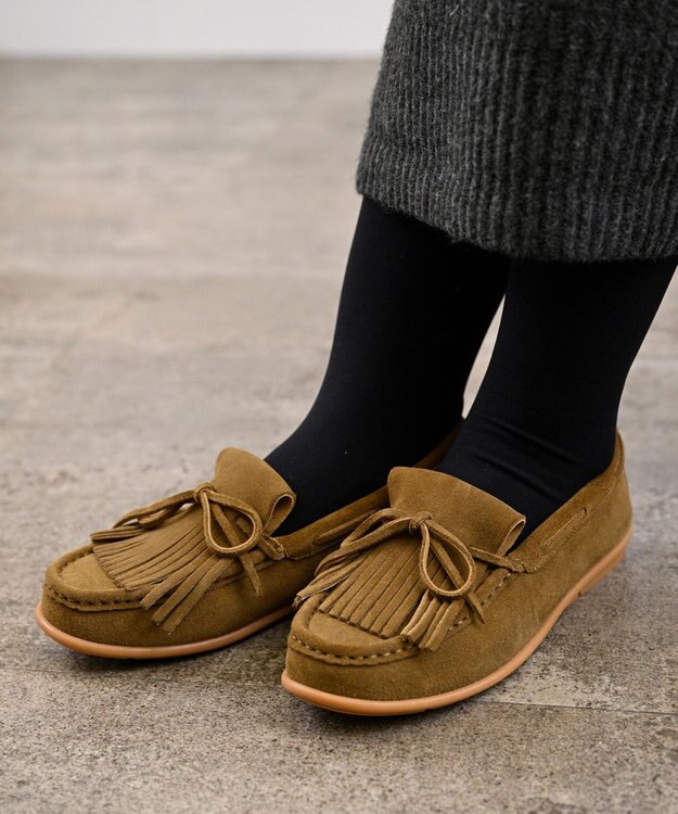 APOM フリンジモカシン15 キャメルスエード