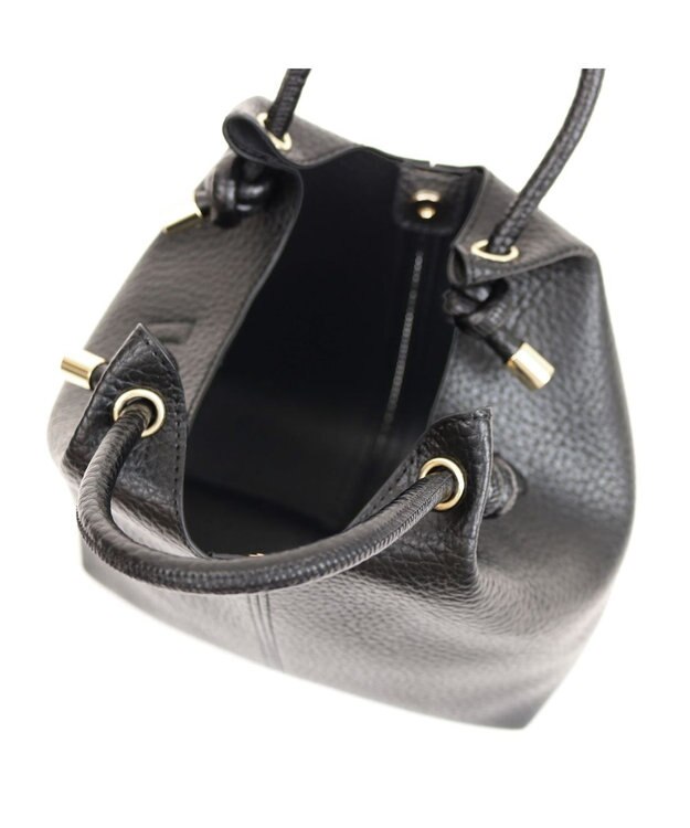 UNBILLION カシュカシュ cachecache / ポーチ付きノットハンドル2wayシボトート ブラック