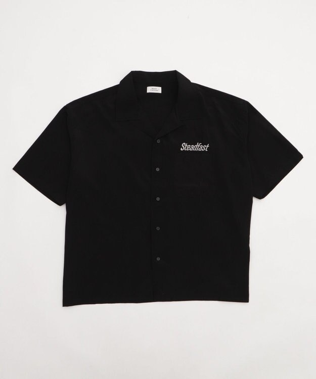 WEGO 【ユニセックス着用ITEM/MLサイズ展開】オープンカラーグラフィックシャツ（SS） ブラック