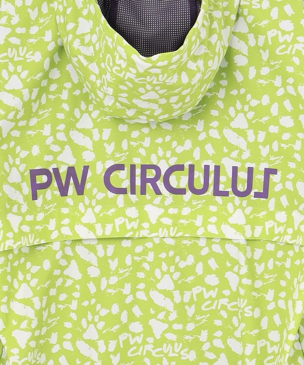 PW CIRCULUS 今が旬！【MEN】【洗える/ストレッチ】アニマルプリント ジップアップ フーデッド ブルゾン ライム系5