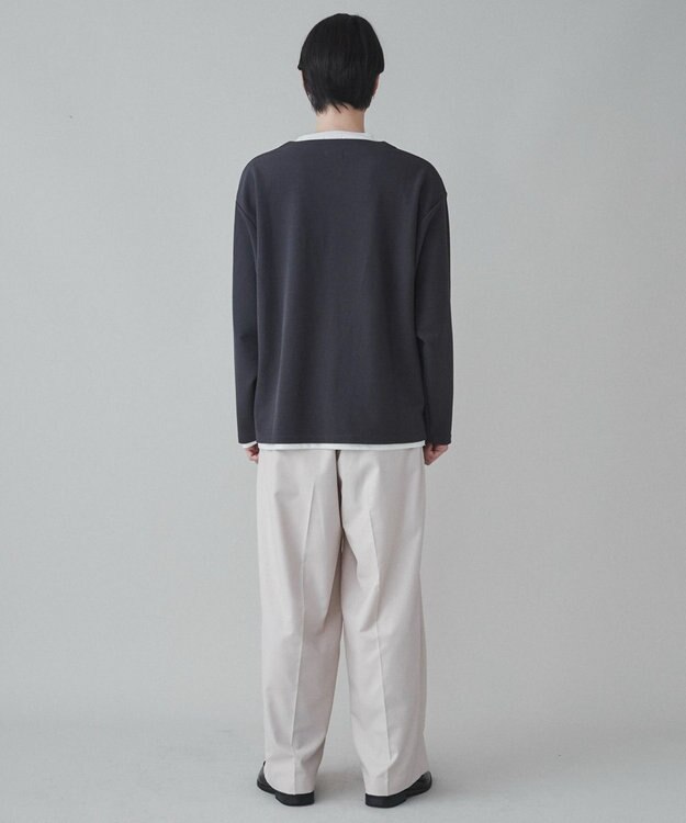 WEGO 【2点SET】アンサンブルキーネックプルオーバー ダークグレー