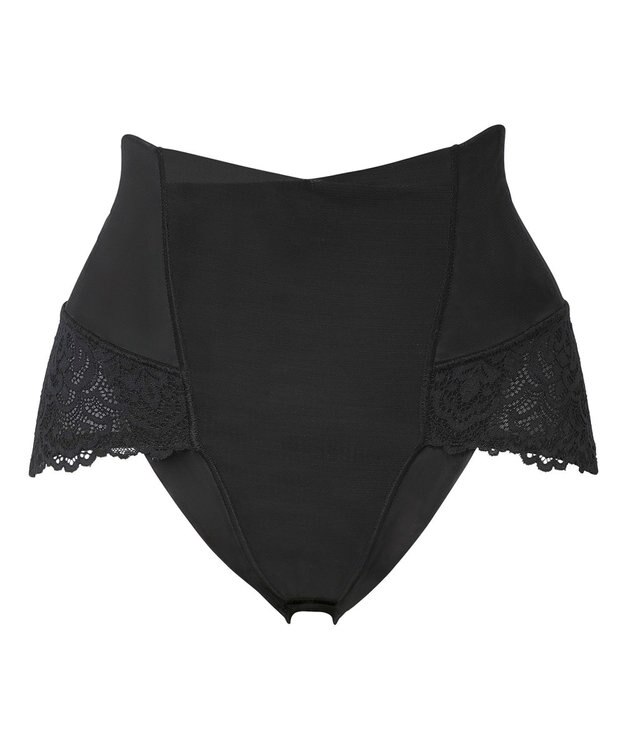 BRADELIS New York 【カヤビューティーラボ】レーシーハイウエストショーツ25 深め ハイウエスト お腹すっきり 補正 補整下着 ブラック