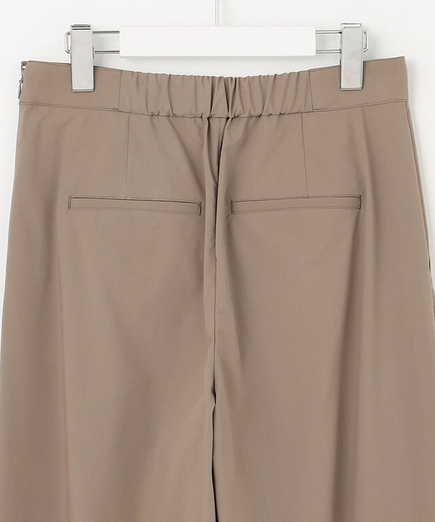 J.PRESS LADIES 【洗える】ストレッチタイプライター ラップディテール ワイド パンツ モカ系