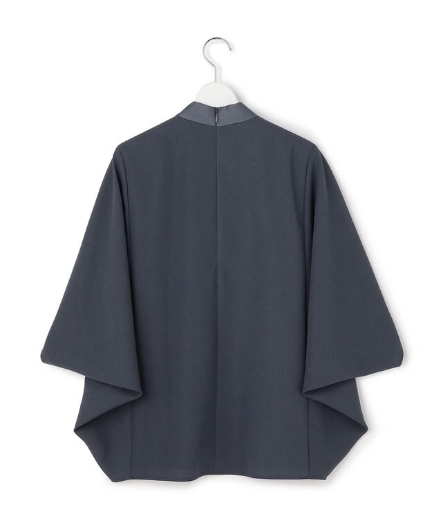 ICB 【先行予約】 FluidBackSatin ドルマンスリーブボウタイブラウス ダルブルー