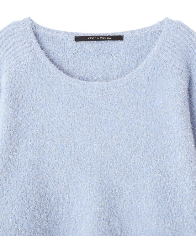 YECCA VECCA ラメシャギードルマンニット Light Blue