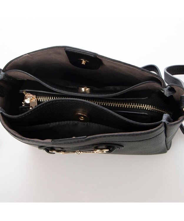 UNBILLION カシュカシュ cachecache / ビット金具付きミニショルダーバッグ ブラック