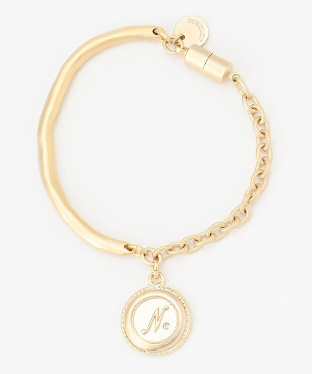 J.PRESS LADIES 【WEB限定・リバーシブル】 イニシャルコイン ブレスレット N