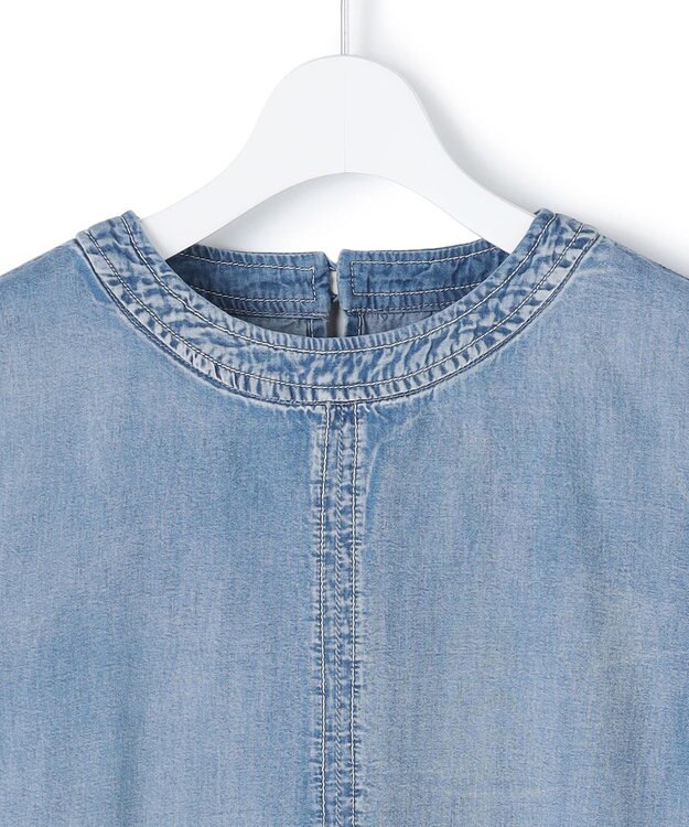 J.PRESS YORK STREET 【WOMEN】ライトダンガリー ツイストスリーブワンピ－ス ダルブルー系