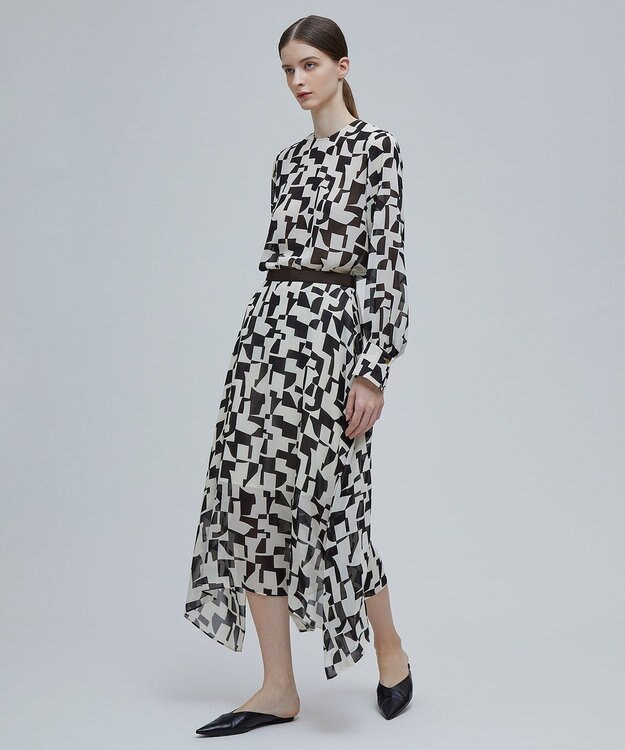 BEIGE， LUCIE / ランダムヘムスカート Absinthe×Brown