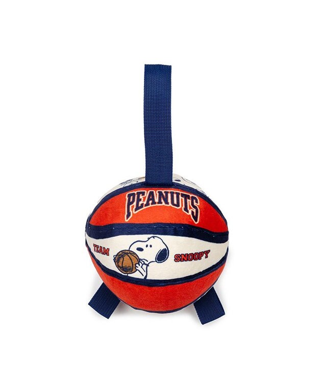 PET PARADISE スヌーピー タブ付 バスケットボール  トイ オレンジ×ホワイト