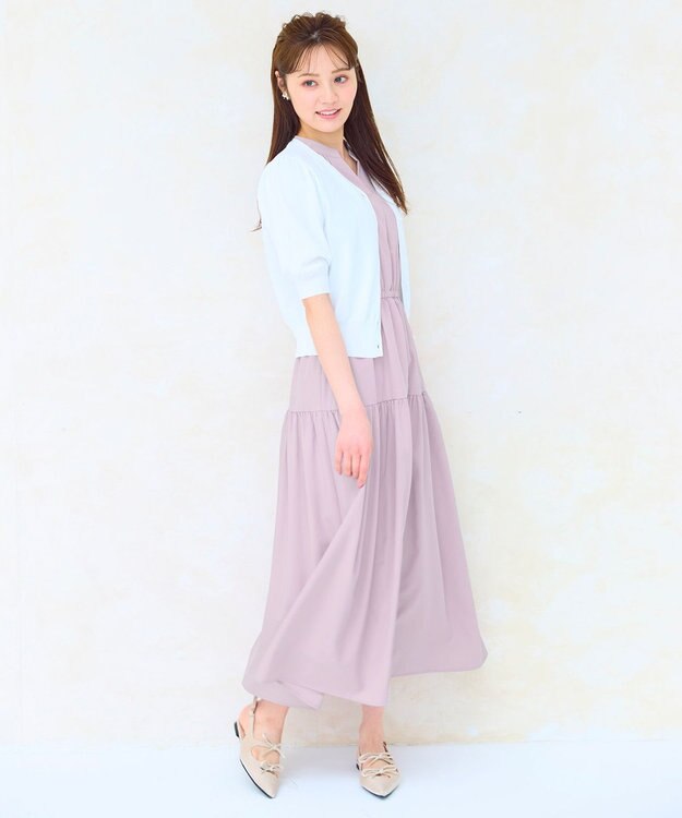 Feroux ハーフスリーブ カーディガン ホワイト系