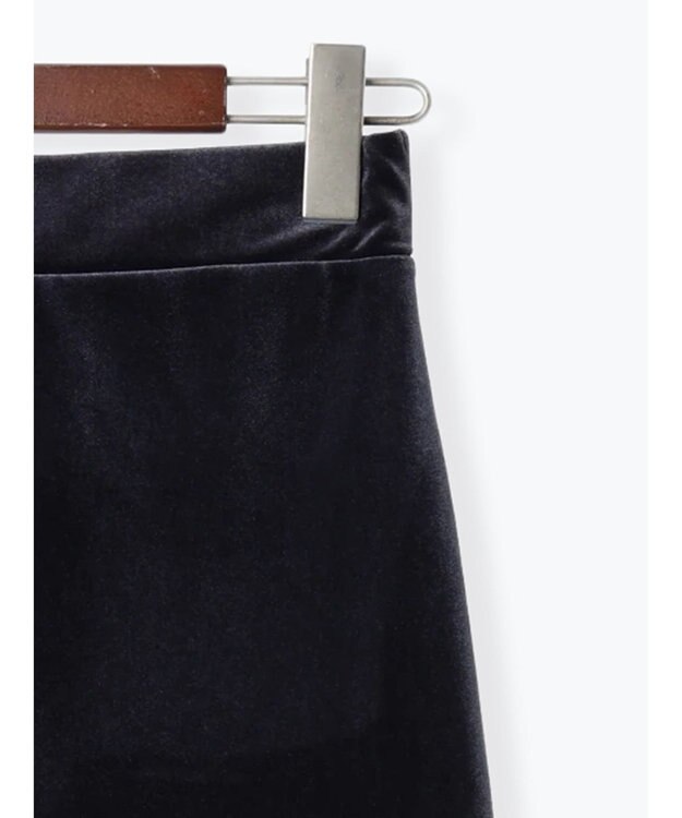 Te chichi ベロアナロースカート《2025Autumn catalog vol.2 item》 ネイビー