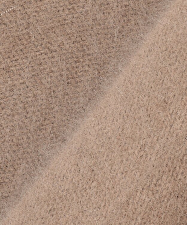 自由区 フォックスウール カーディガン ダークベージュ