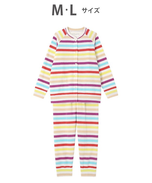 tsumori chisato SLEEP ツモリチサト パジャマ 長袖 長ズボン ルームウェア 綿混(本体) パイル素材 あたたかい 上下セット tsumori chisato SLEEP UDW447 /ワコール アイボリー