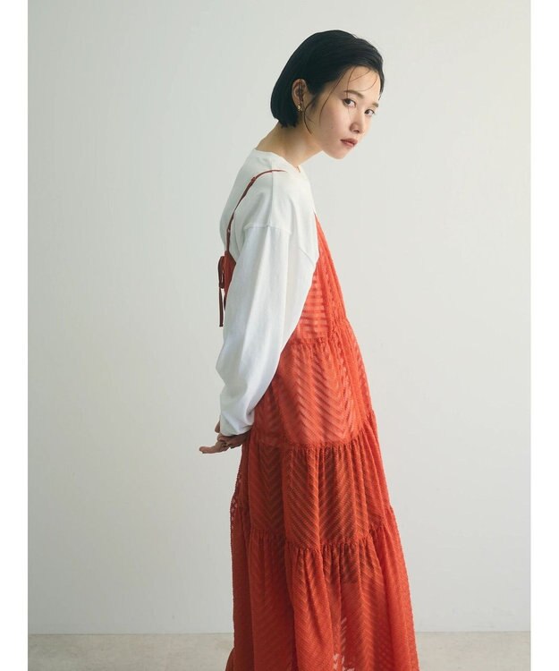 Green Parks armonia.ティアードシアーキャミワンピース Terracotta