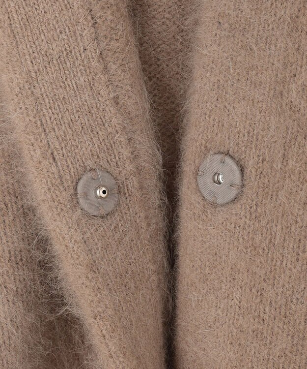 自由区 フォックスウール カーディガン ダークベージュ