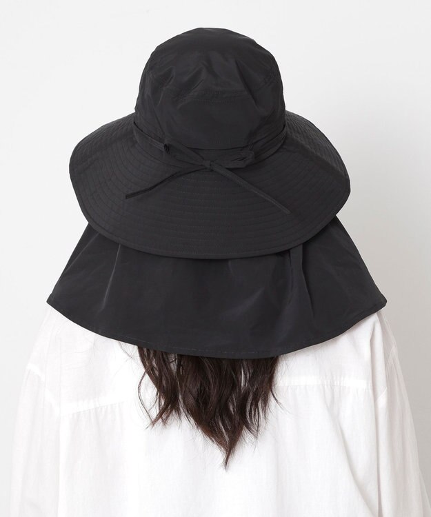 MOONBAT 【遮光100％/UVカット100％】フワクール (Fuwacool)  日差しを完全遮断サファリハット　遮光100　UV100 ブラック