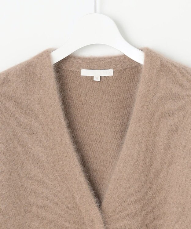 自由区 フォックスウール カーディガン ダークベージュ