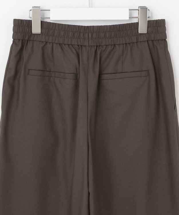 自由区 【抗菌/サスティナブル/セット着用可】EASY SET UP ワイドストレート パンツ ダークブラウン系