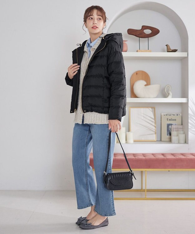 Tiaclasse リバーシブルダウンジャケット ブラック