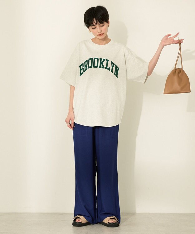 AMERICAN HOLIC BROOKLYN カレッジロゴBIGTシャツ Oatmeal
