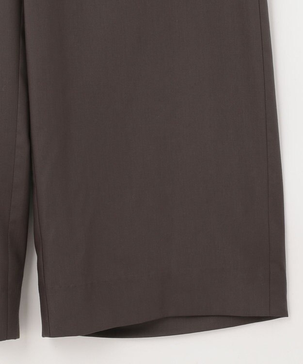 自由区 【抗菌/サスティナブル/セット着用可】EASY SET UP ワイドストレート パンツ ダークブラウン系