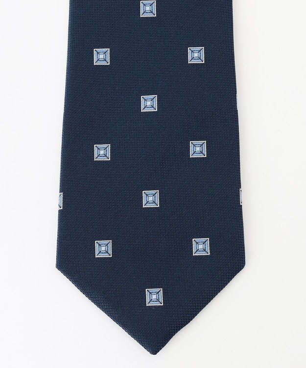 J.PRESS MEN 【FRESHERS COLLECTION】ブロック小紋ネクタイ ネイビー系7