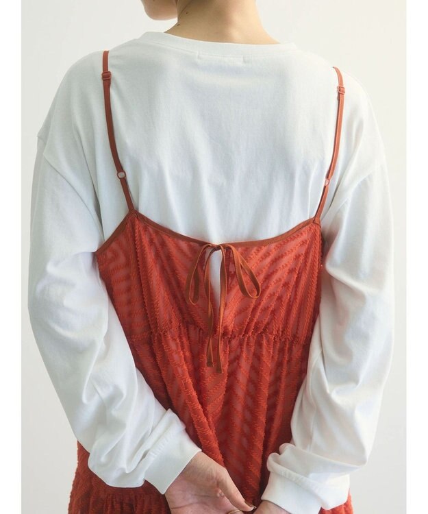 Green Parks armonia.ティアードシアーキャミワンピース Terracotta