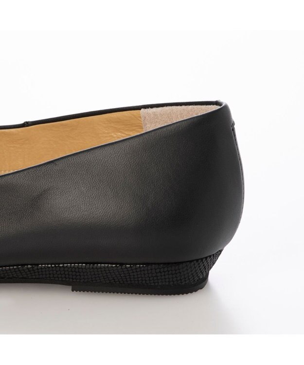 MODE ET JACOMO <MODE ET JACOMO>スクエアトゥフラットパンプス ブラック