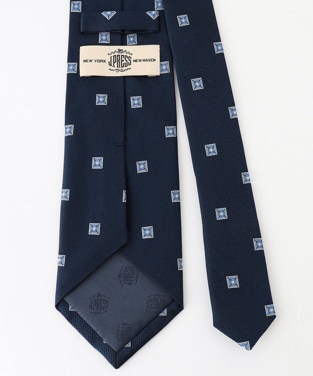 J.PRESS MEN 【FRESHERS COLLECTION】ブロック小紋ネクタイ ネイビー系7