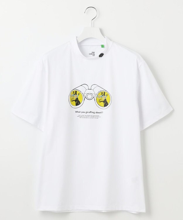 PW CIRCULUS 【UVカット / 吸水速乾 / 伸縮性抜群】【MEN】アニマルフォトモック T ホワイト系