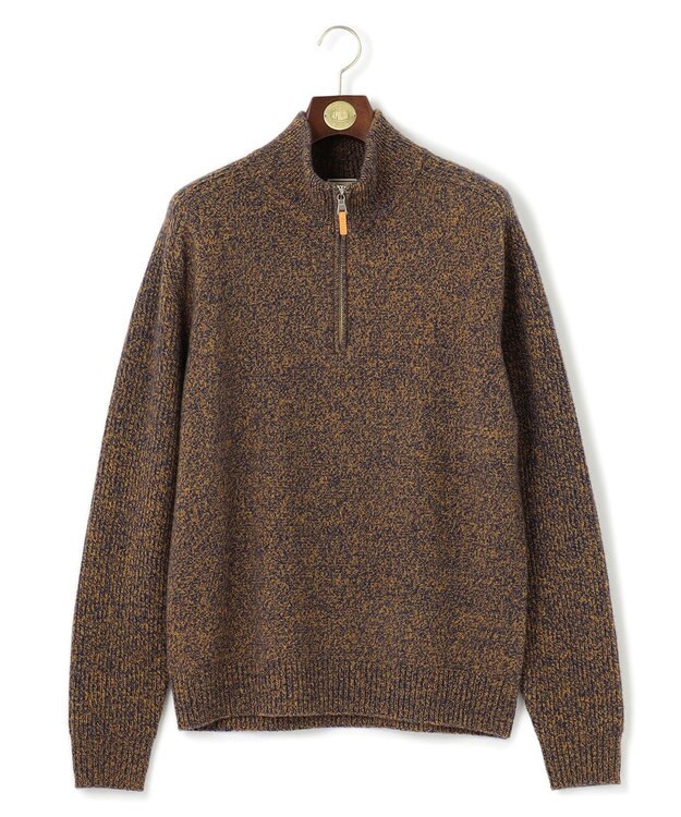 J.PRESS MEN 【KING SIZE】【Cash Lamb’s Wool】ハーフジップニット イエロー系