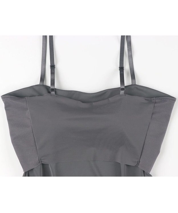 Wing カップ付きワンピース ラク きれいなバストシルエット 【シンクロブラワンピ】 キャミソール スリップ ET6022 ウイング／ワコール ダークブラウン