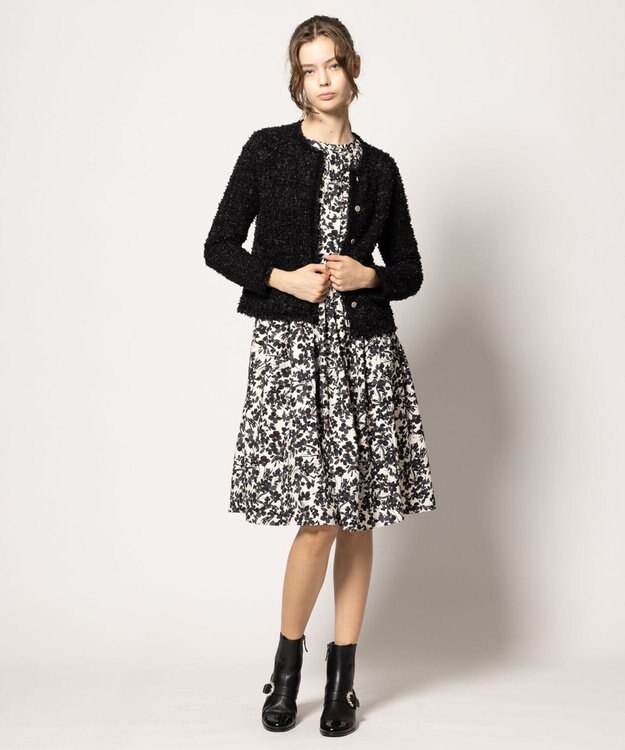 TOCCA 【洗える】THOUSAND WAVE ニットジャケット ブラック系