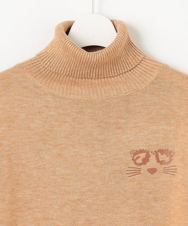 PW CIRCULUS 【WOMEN】LEOPARD ジャガードタートルニット ベージュ系