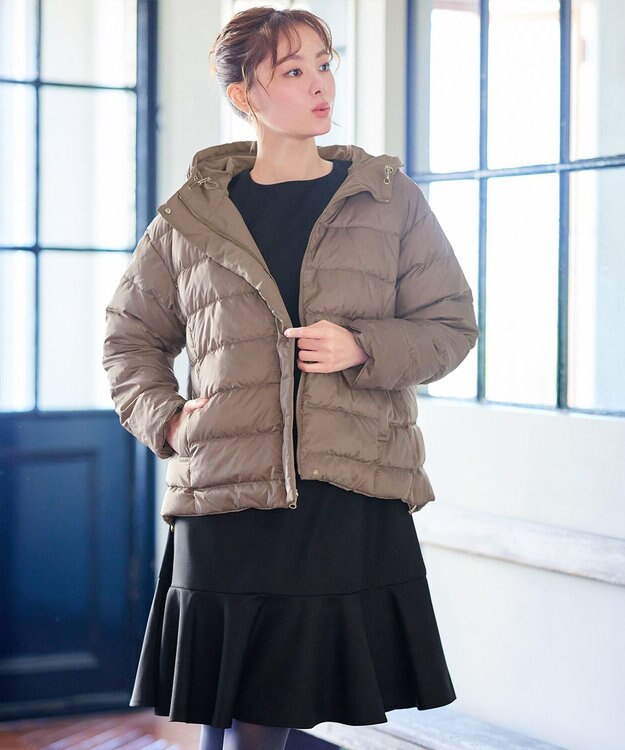 Tiaclasse リバーシブルダウンジャケット モカ
