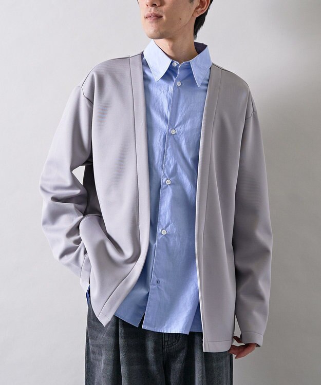 CRAFT STANDARD BOUTIQUE ボタンレスカットカーディガン Gray