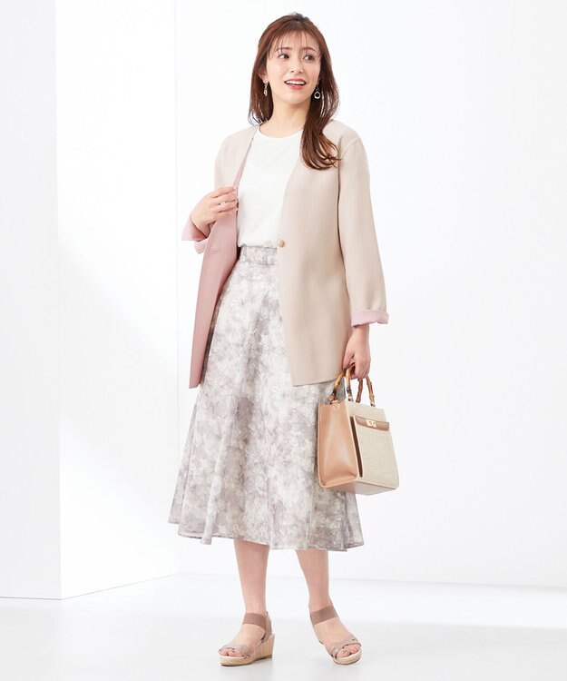 ANY SIS 【2WAY・リバーシブル】スプリングショートリバー コート ベージュ