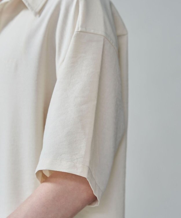 WEGO リネンライクスキッパーシャツ（SS） オフホワイト