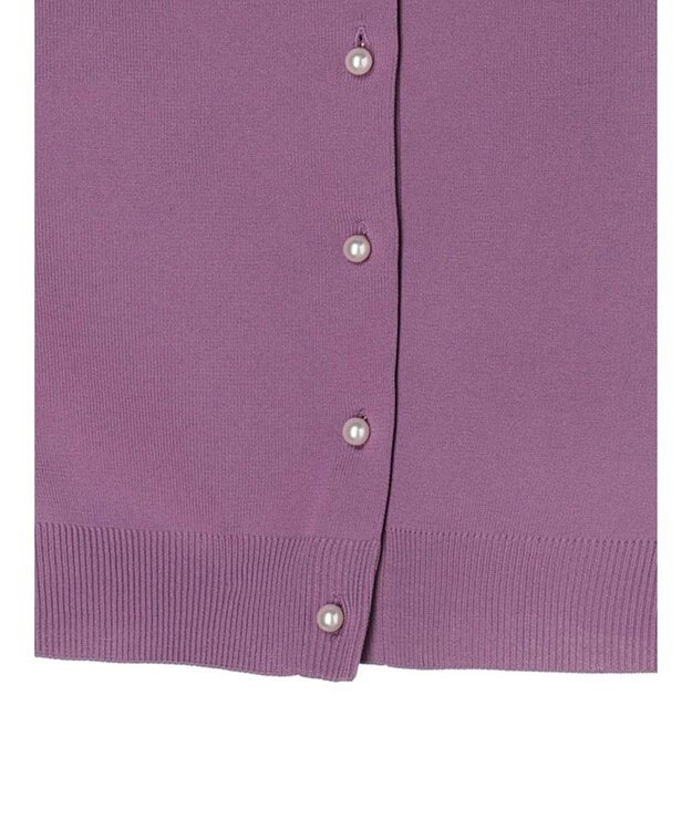 Green Parks ・ｆｕｒｒｙ　ｒａｔｅ２ｗａｙかる~いニットカーデ Purple