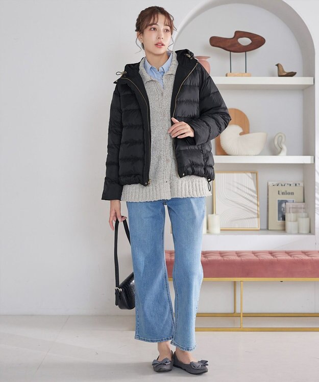 Tiaclasse リバーシブルダウンジャケット ブラック