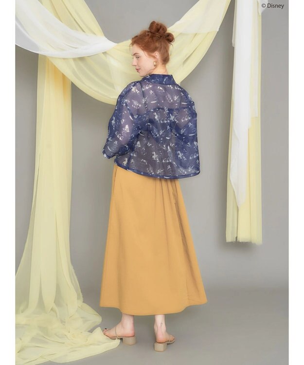 AMERICAN HOLIC 総柄シアーショート丈シャツ／Ｄｉｓｎｅｙ Navy